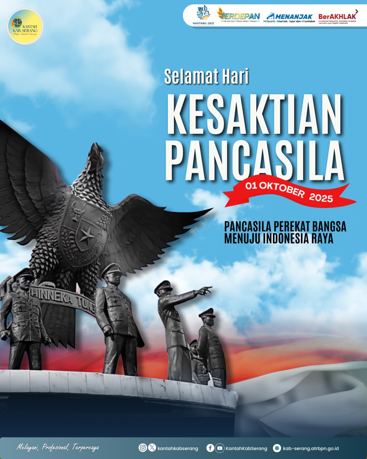 Selamat Memperingati Hari Kesaktian Pancasila 1 Oktober 2025.
